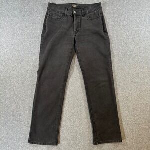 Riders by Lee Mens Black Denim Jeans Straight Leg Vintage 33x30 Size 14M Stretch
